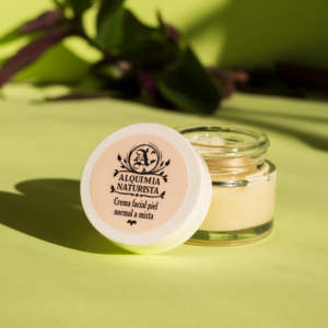 Crema facial de jojoba y hamamelis para pieles normales y mixtas