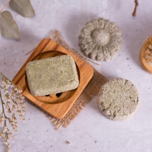 Shampoo sólido para cabello seco
